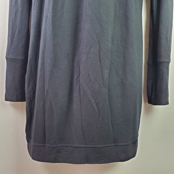 Athleta Criss-Cross Long Sleeve Black Dress Soft Modal Fabric Sz S - Picture 10 of 10